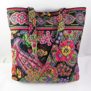 Vera Bradley Symphony in Hue Quilted Floral Tote Bag Purse Shoulder Bag 12x12x4
